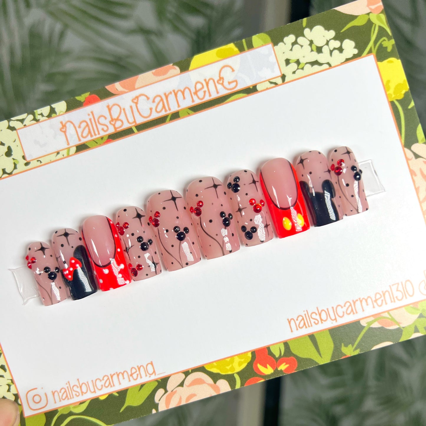 Mickey and Minnie Acrylic Press on nails