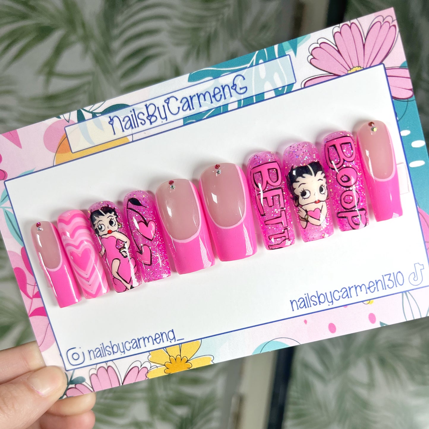 Betty Boop Acrylic Press on nails