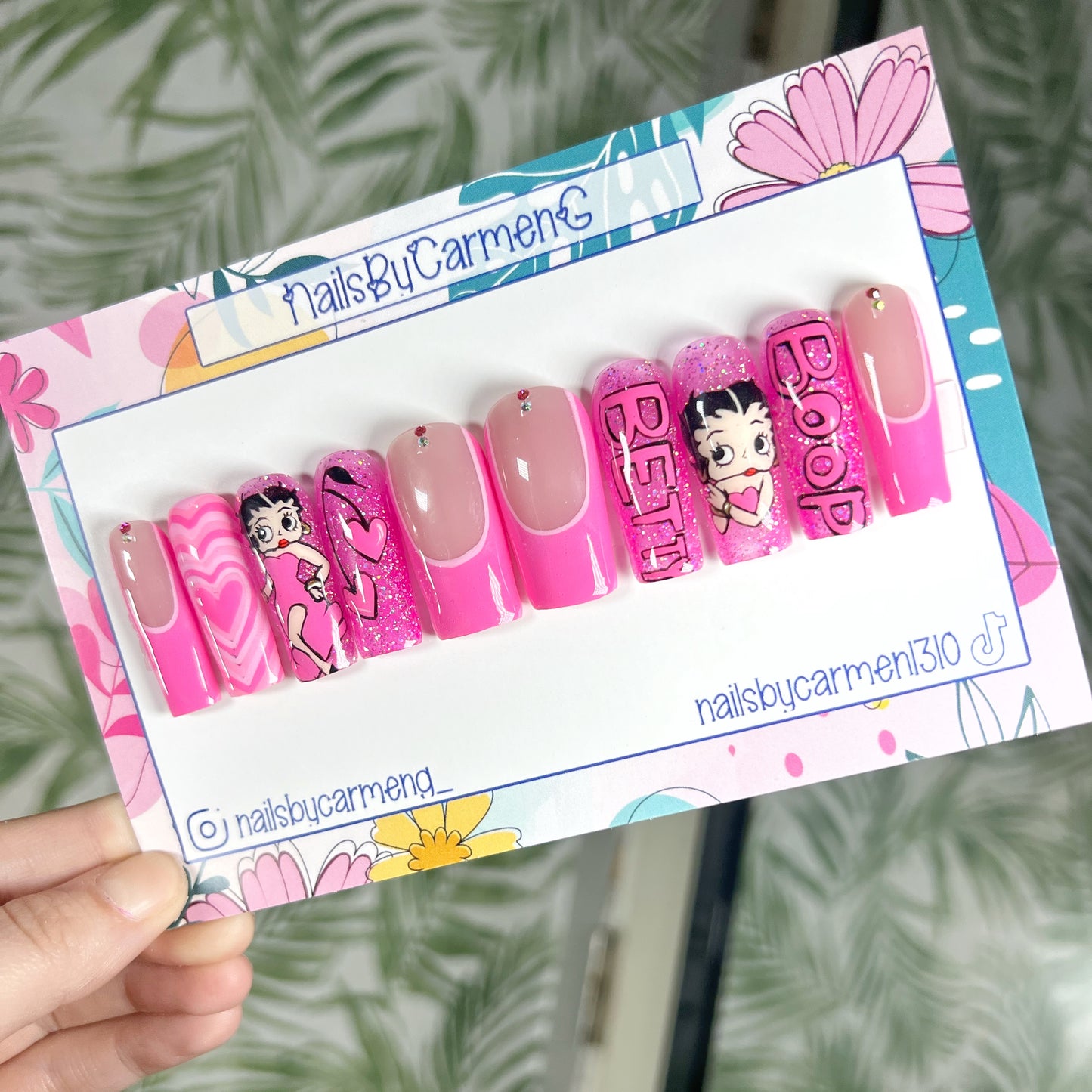 Betty Boop Acrylic Press on nails