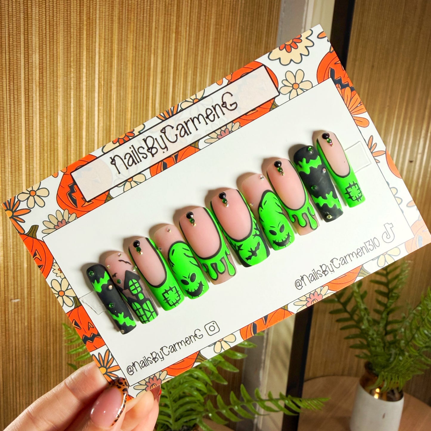 Oogie Boogie Acrylic Press on nails