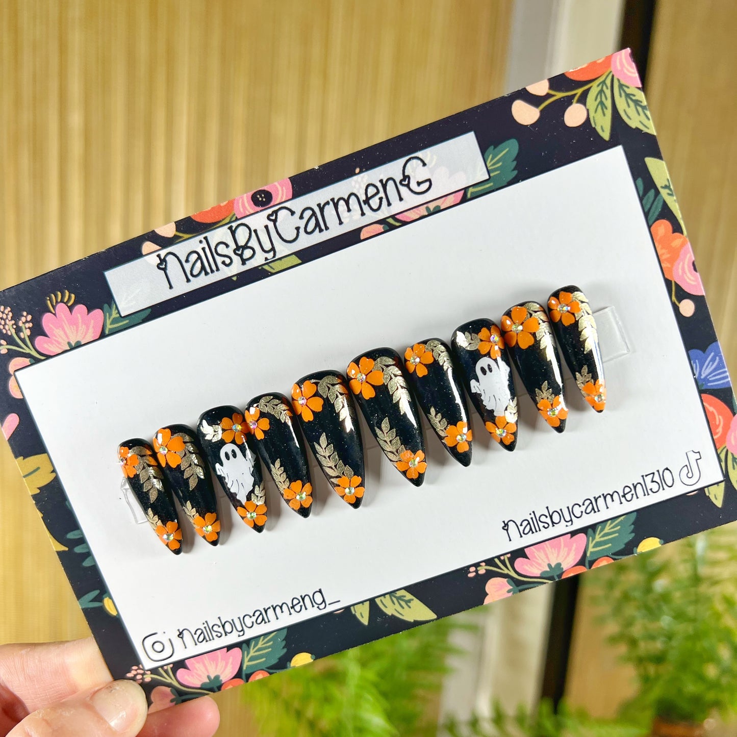 Floral Ghosts Acrylic Press on nails