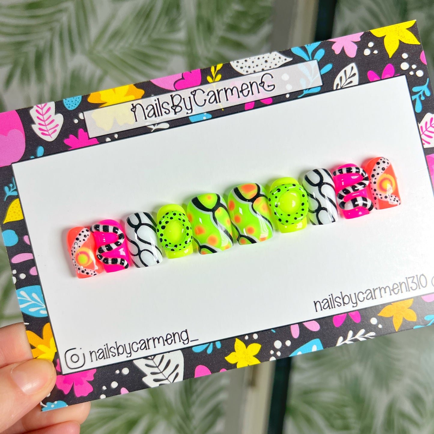 Mix match 3D Acrylic Press on nails