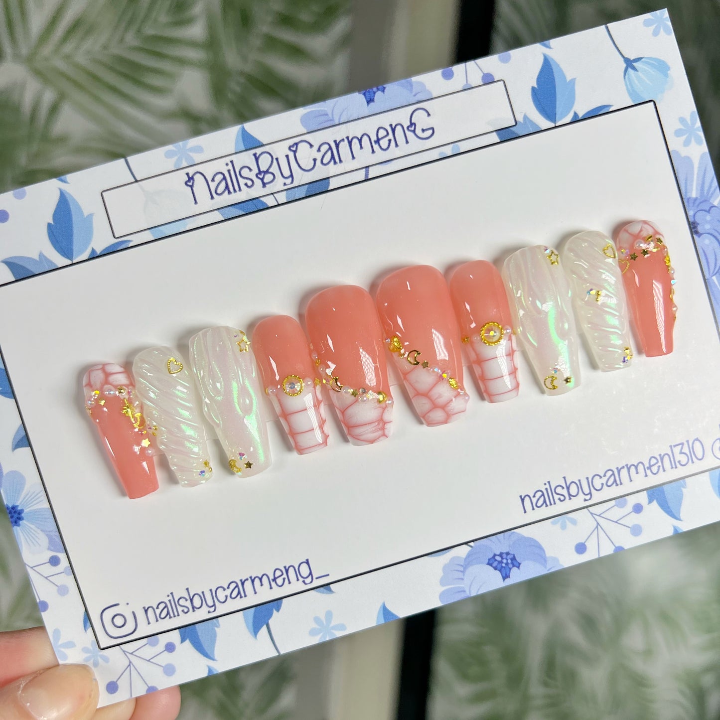 Dreamy Celestial Acrylic Press on nails