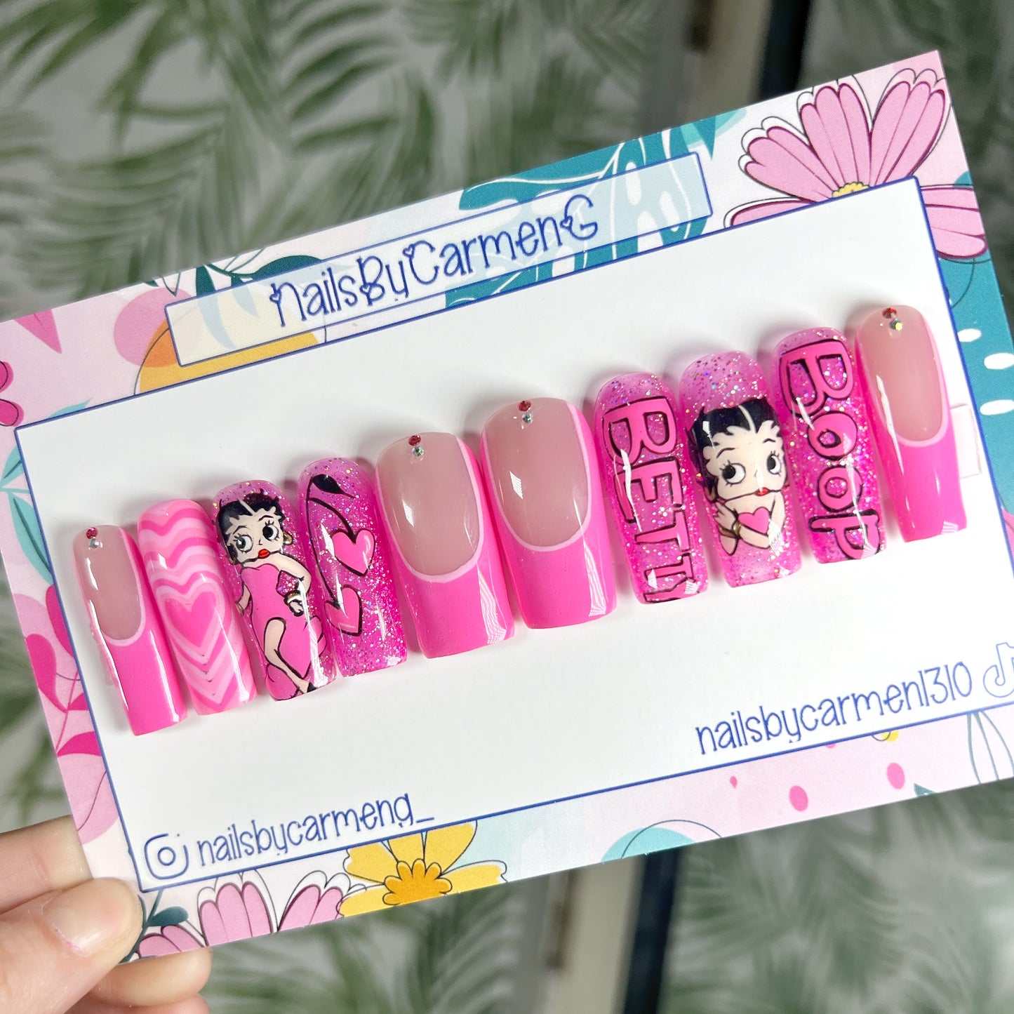 Betty Boop Acrylic Press on nails