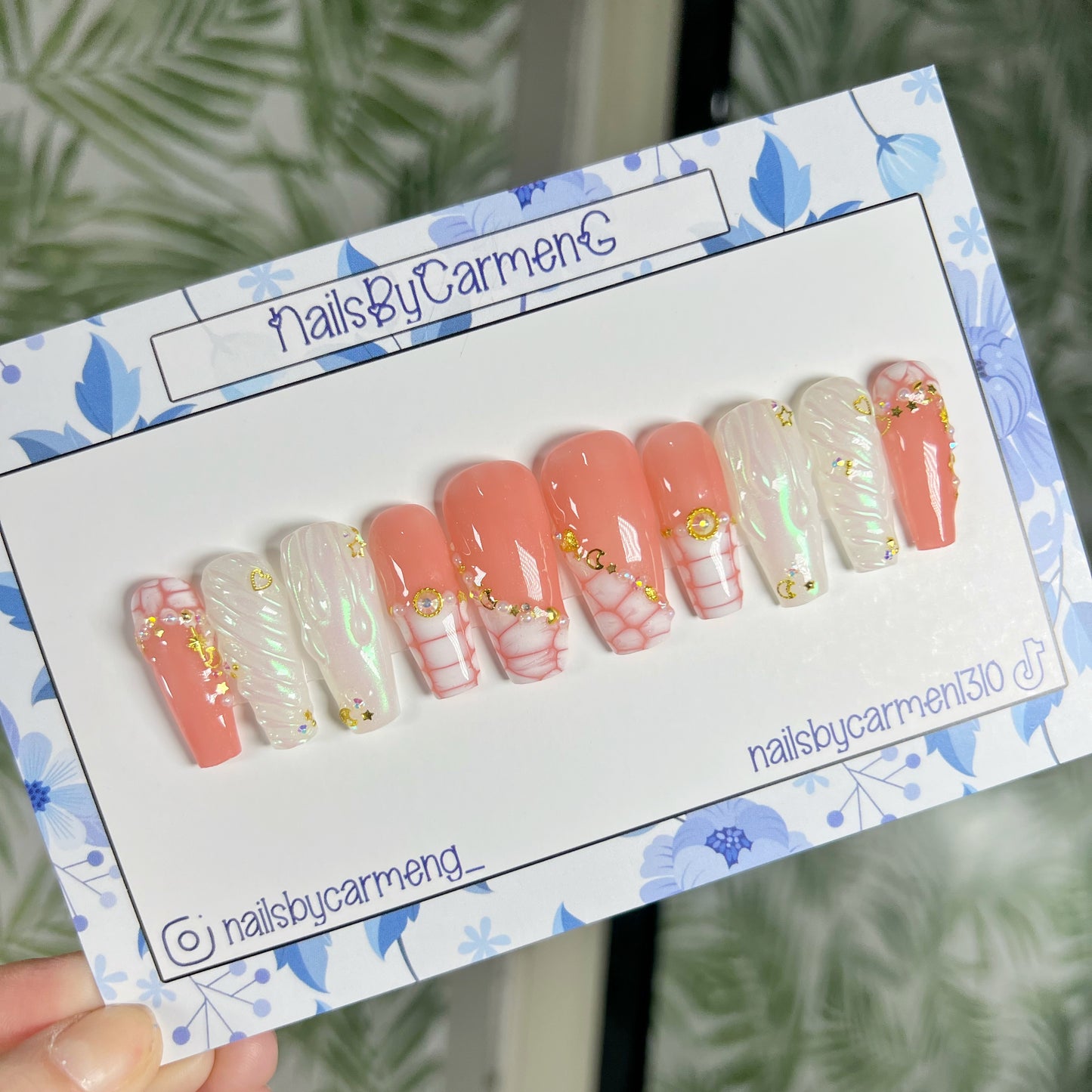 Dreamy Celestial Acrylic Press on nails