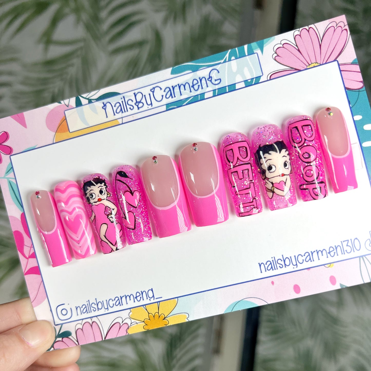 Betty Boop Acrylic Press on nails