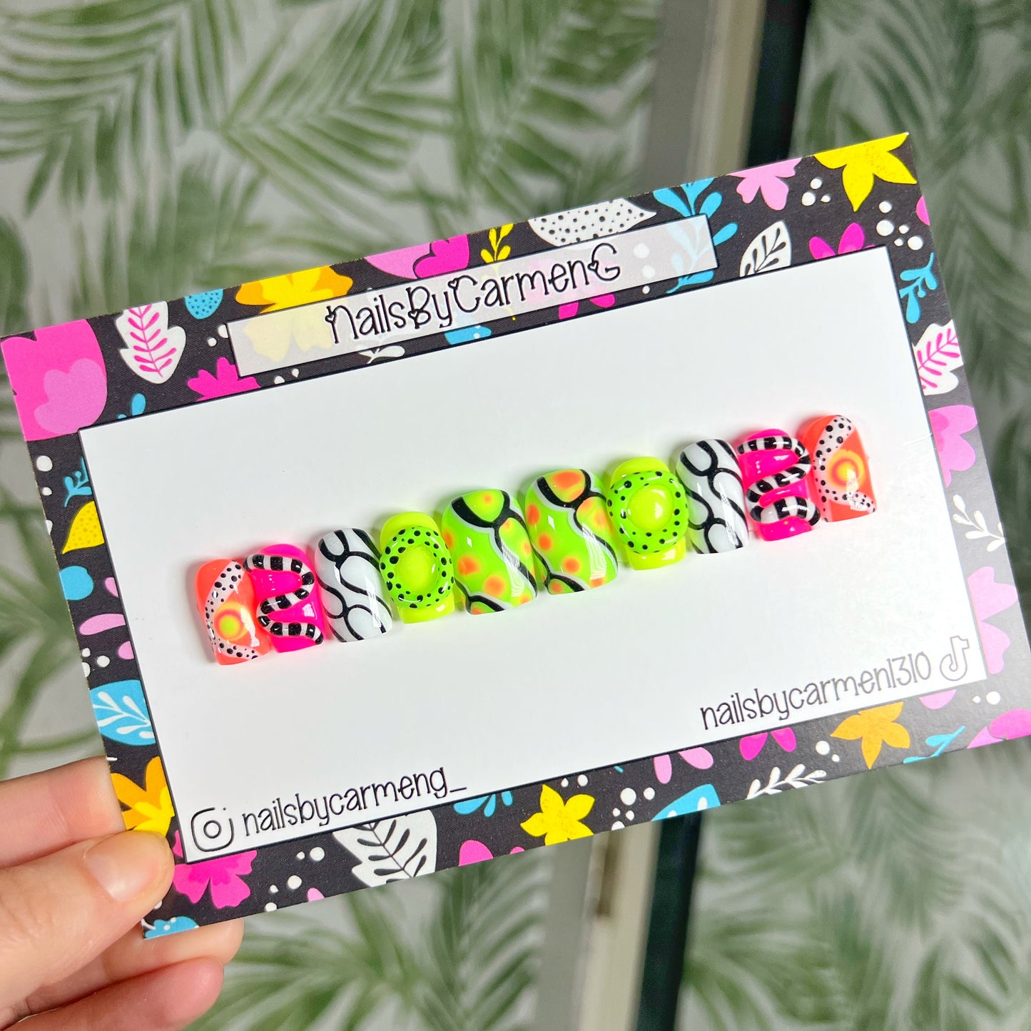Mix match 3D Acrylic Press on nails