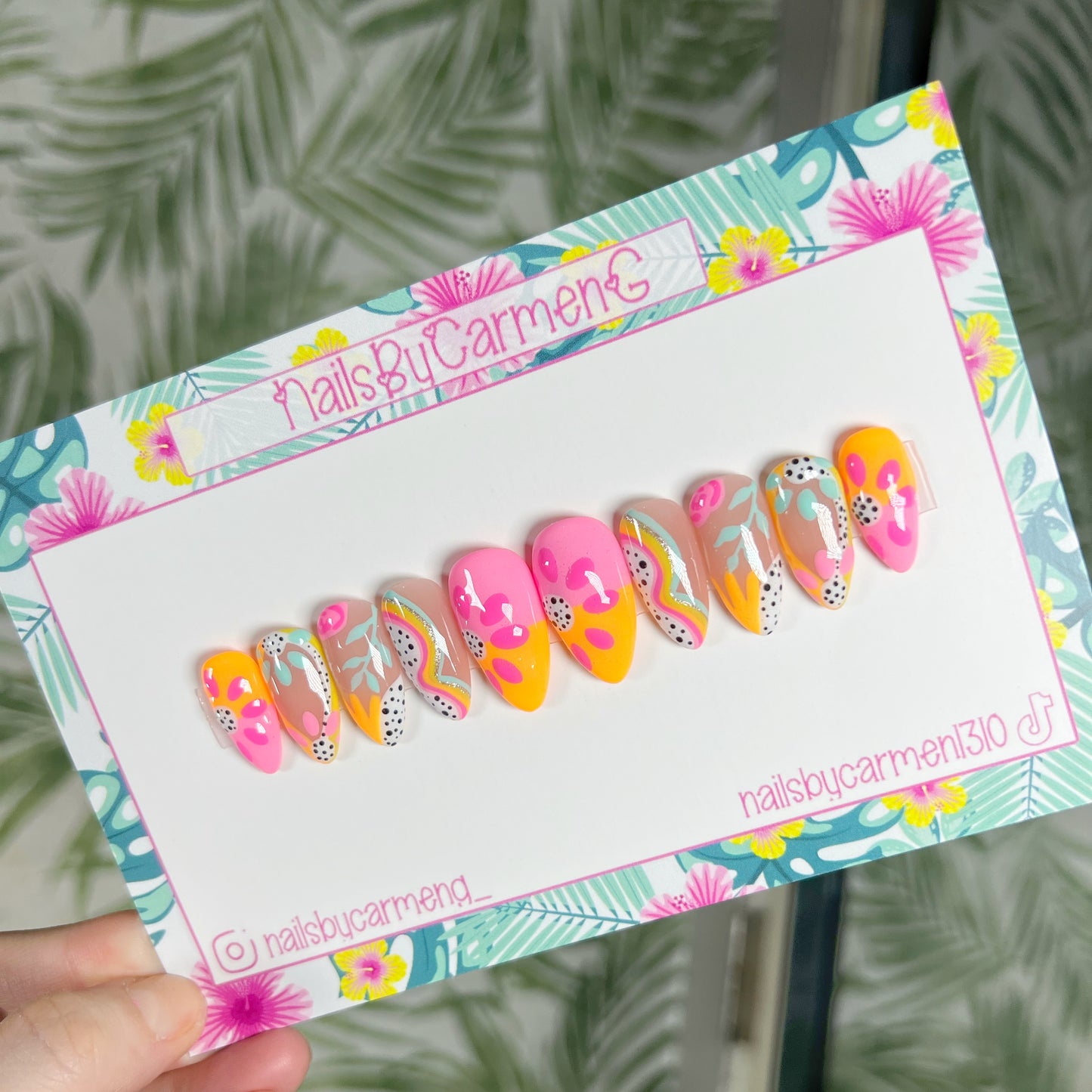 Summer Vibes Acrylic Press on nails