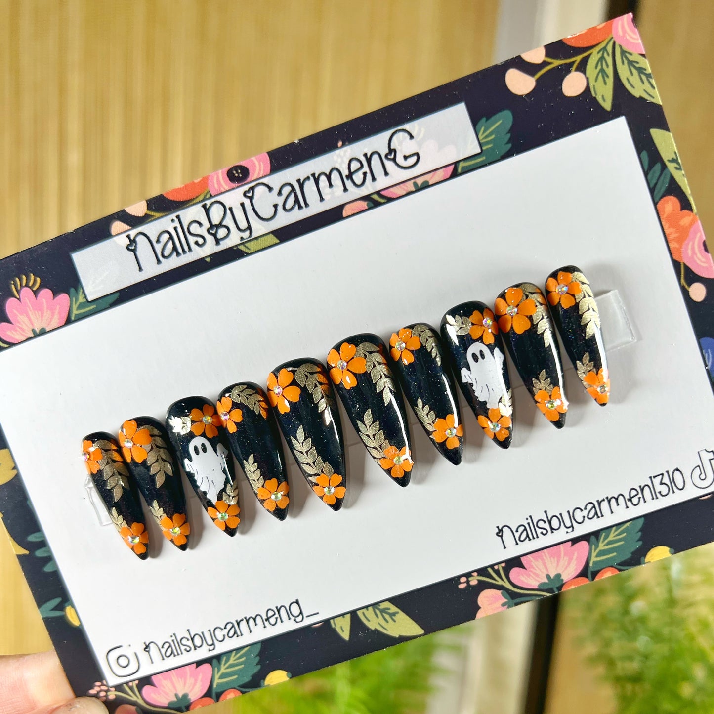 Floral Ghosts Acrylic Press on nails