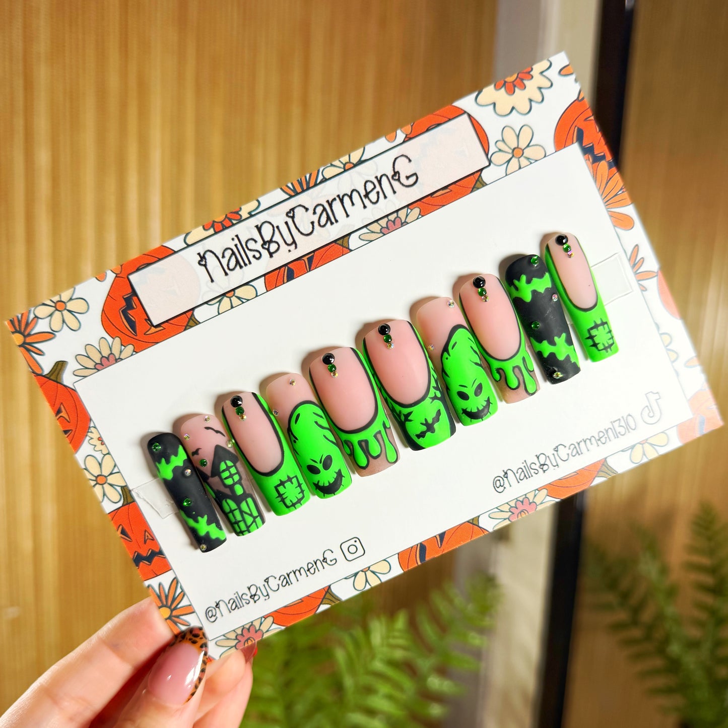 Oogie Boogie Acrylic Press on nails