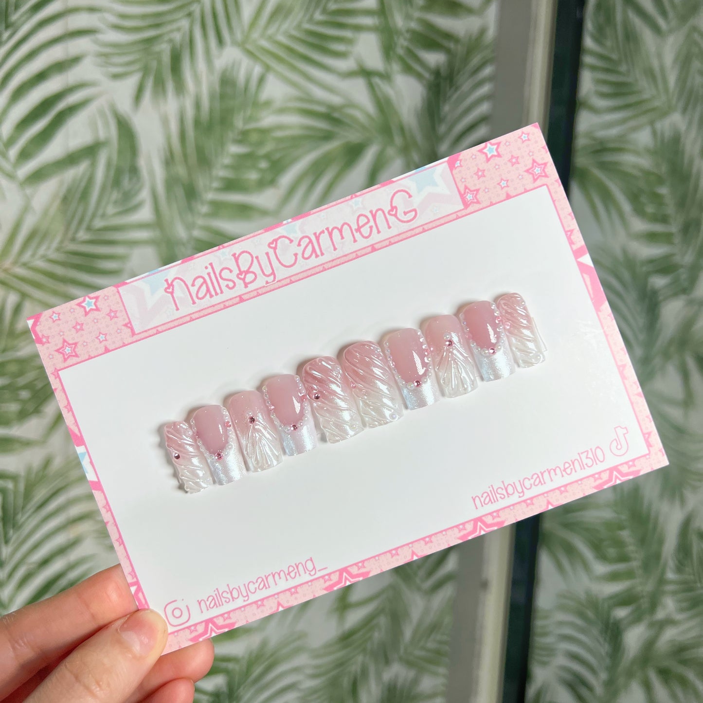 Pearl mermaid Acrylic Press on nails