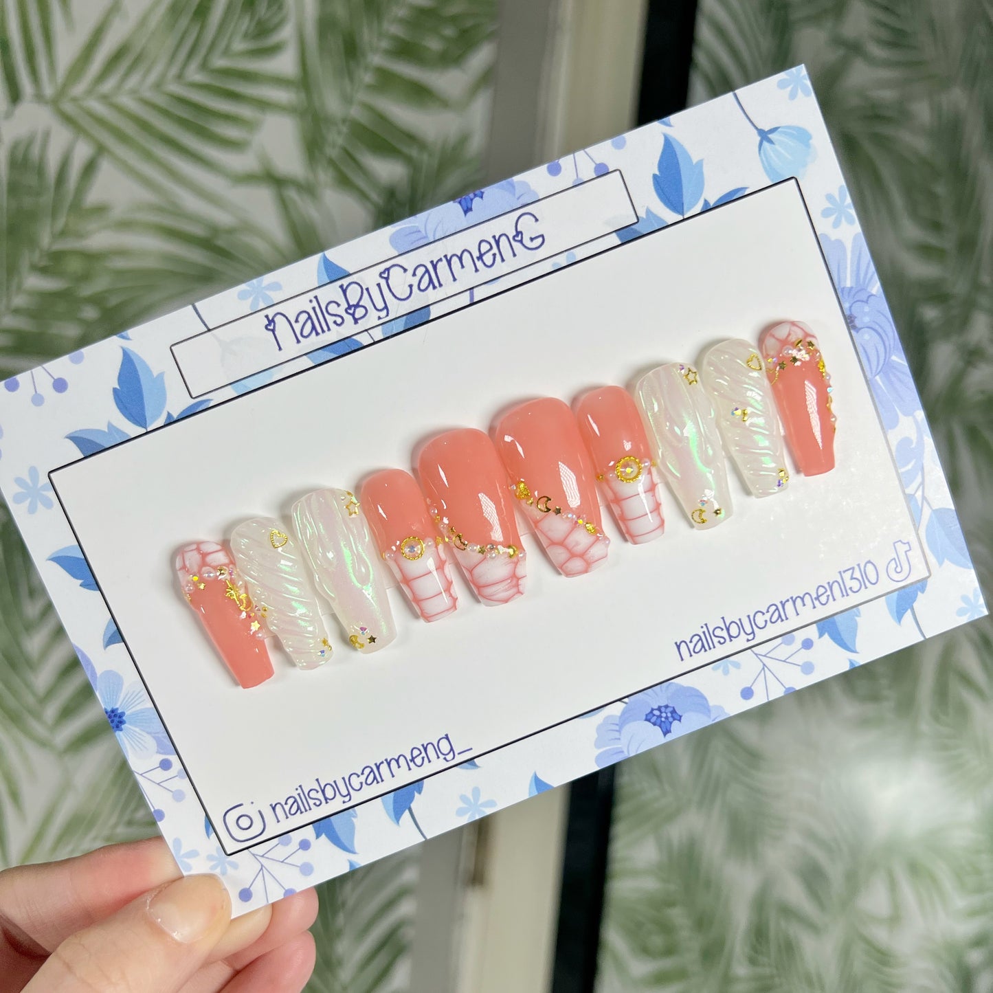 Dreamy Celestial Acrylic Press on nails
