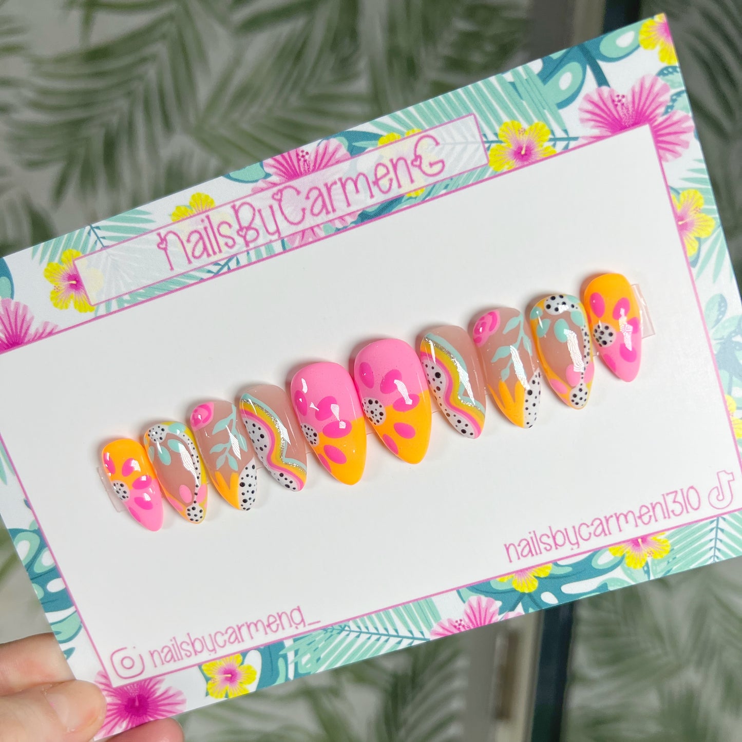 Summer Vibes Acrylic Press on nails