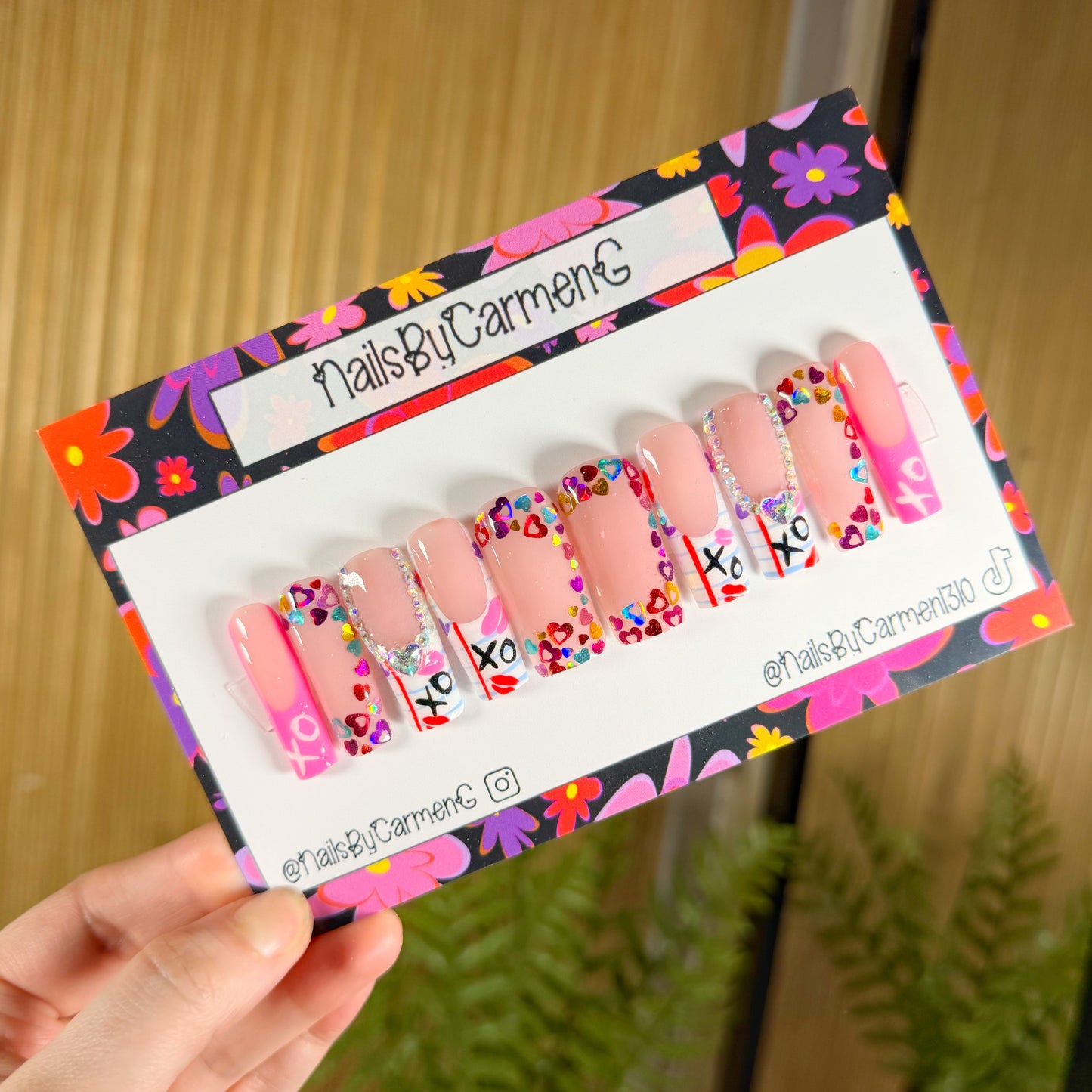 Write me a love note Acrylic Press on nails