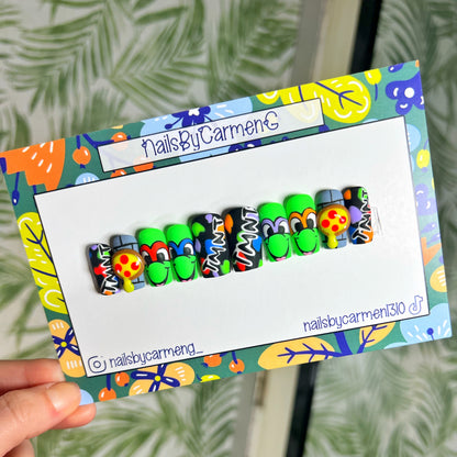 Ninja turtles Acrylic Press on nails