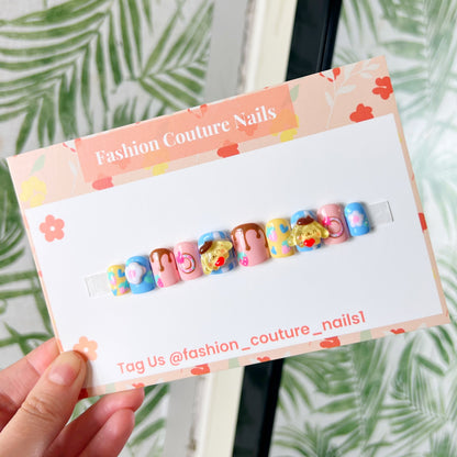 PomPom Kawaii Acrylic Press on nails