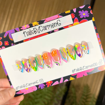 90’s Retro Acrylic Press On Nails