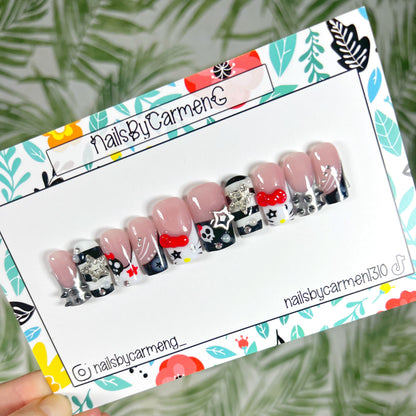 Emo Kitty Acrylic Press on nails