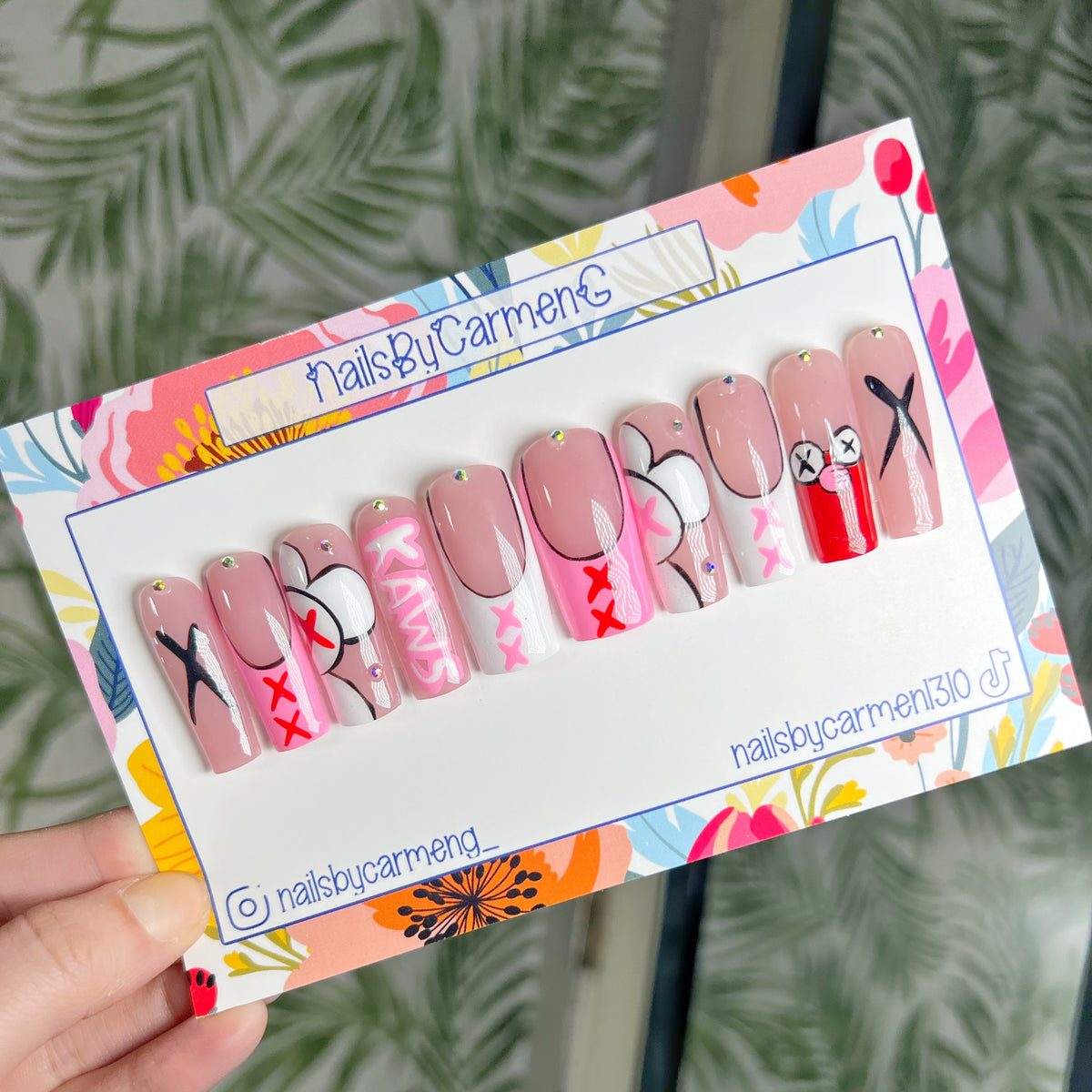 Kaws Acrylic Press on nails