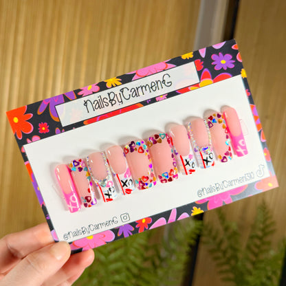 Write me a love note Acrylic Press on nails