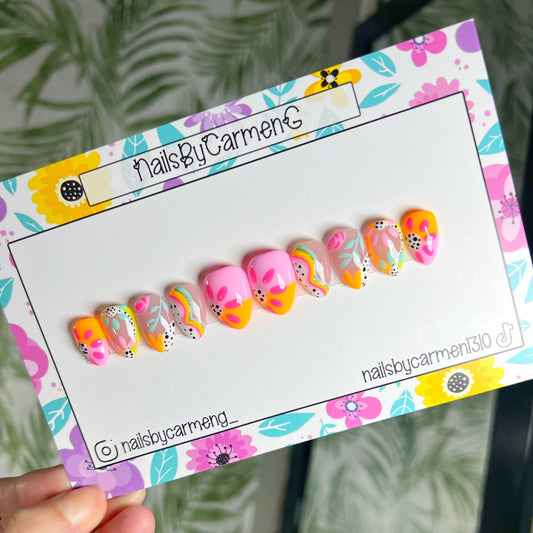 Summer Vibes Acrylic Press on nails