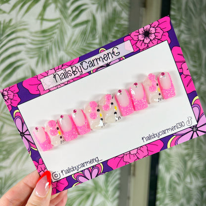 3D hello kitty Acrylic Press on nails