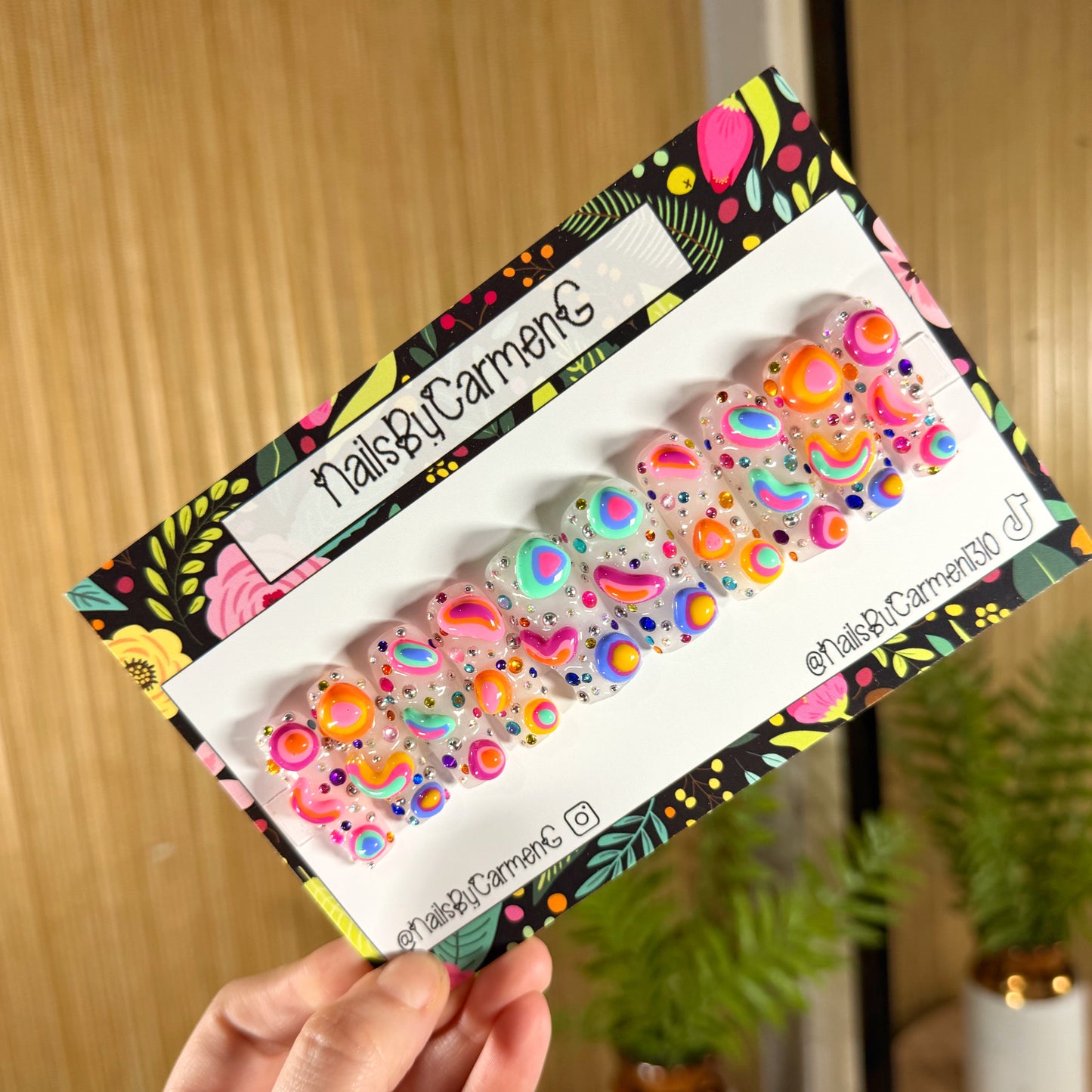 3d colorful Acrylic Press on nails