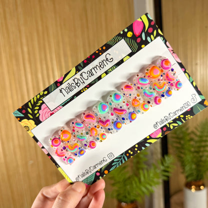 3d colorful Acrylic Press on nails