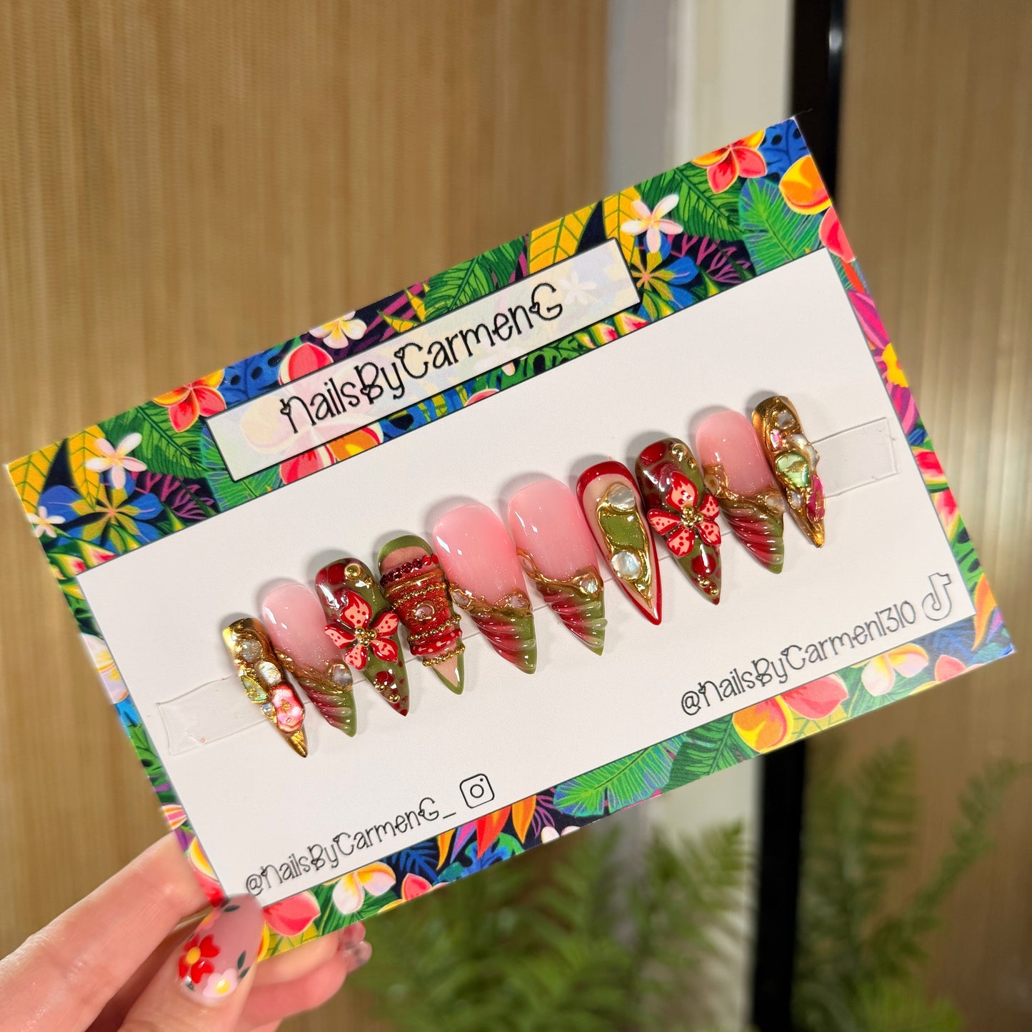 Garden fairy Acrylic Press on nails