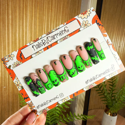 Oogie Boogie Acrylic Press on nails