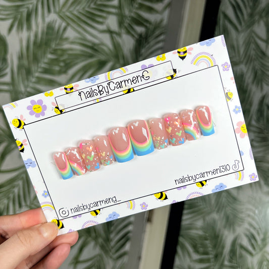 Rainbow Mickey Acrylic Press on nails