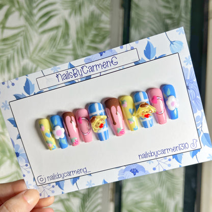 PomPom Kawaii Acrylic Press on nails