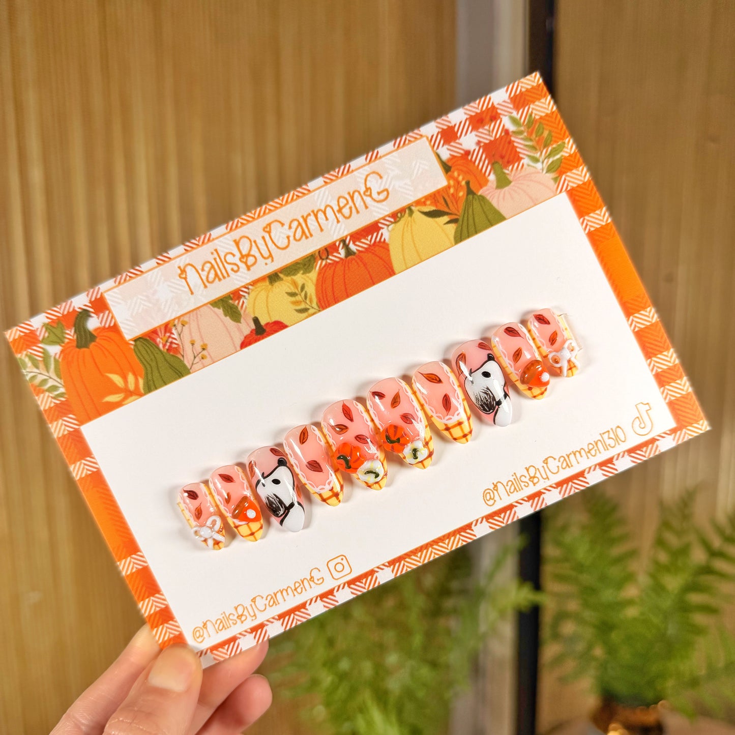 Thanksgiving 3D Snoopy Acrylic Press on nails