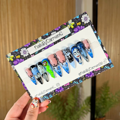 Corpse Bride Acrylic Press on nails