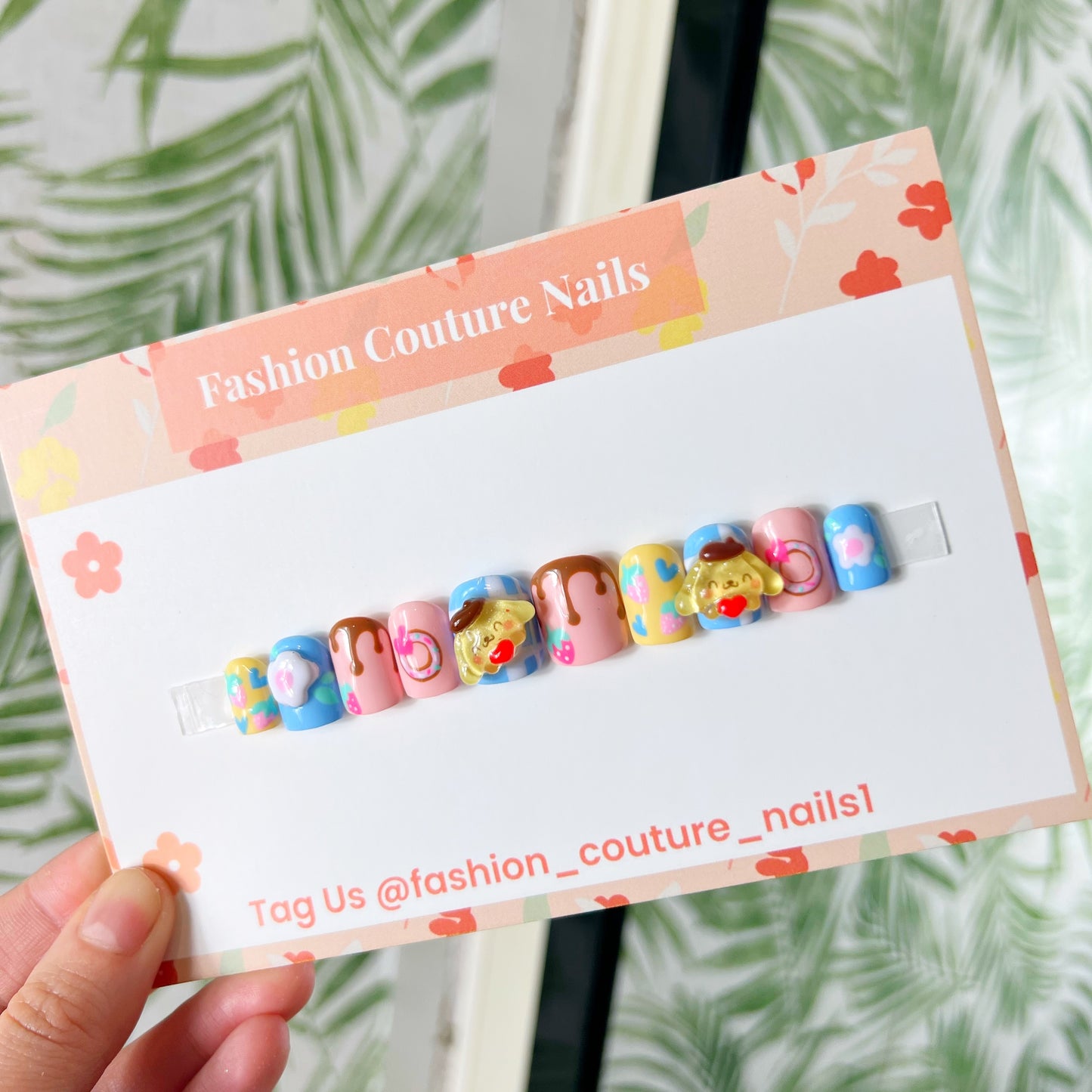 PomPom Kawaii Acrylic Press on nails