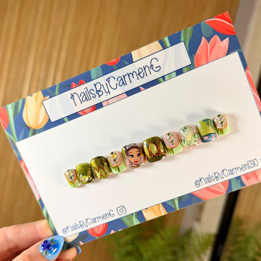 Princess and the frog Acrylic Press on nails