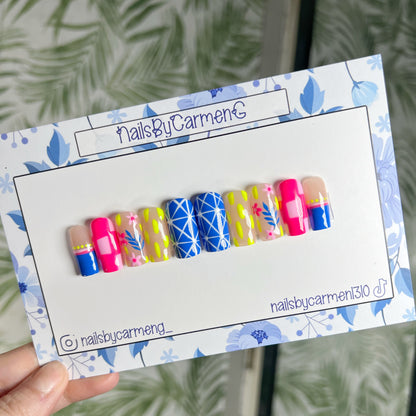 Retro spring Acrylic Press on nails