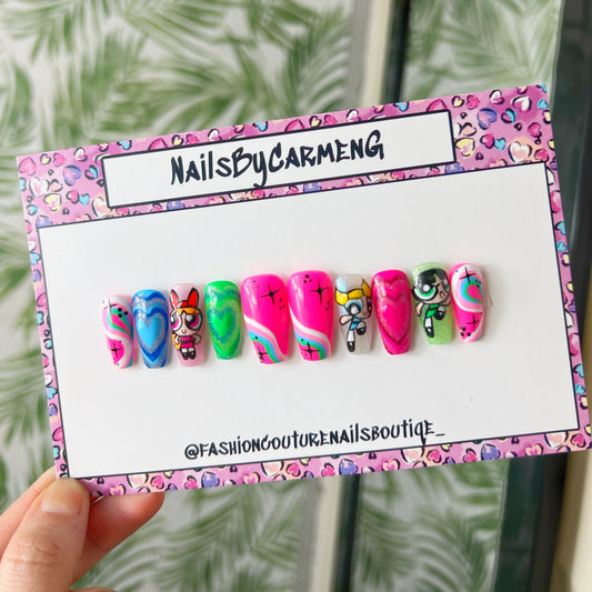 PowerPuff Girls Acrylic Press on nails