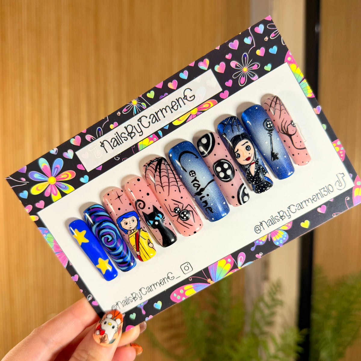 Coraline And The Other Mother Acrylic Press on nails