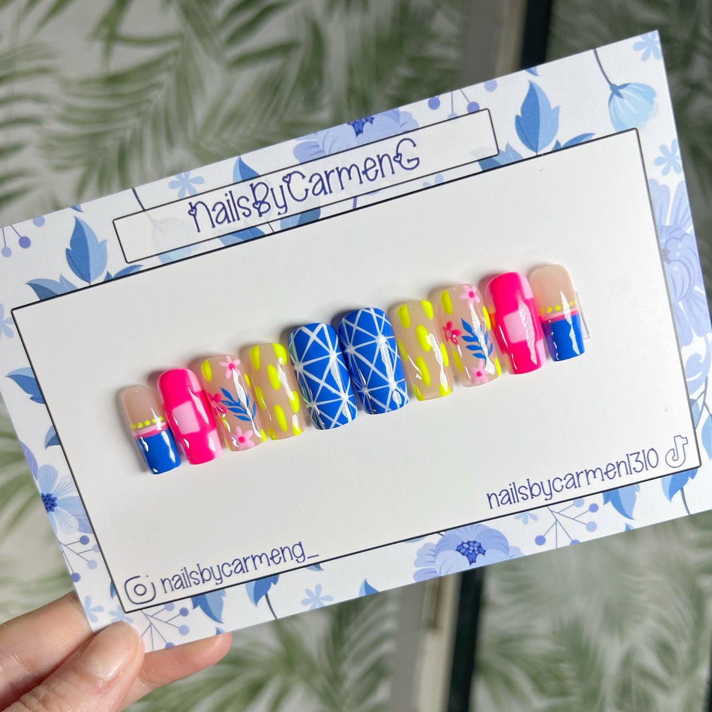 Retro spring Acrylic Press on nails