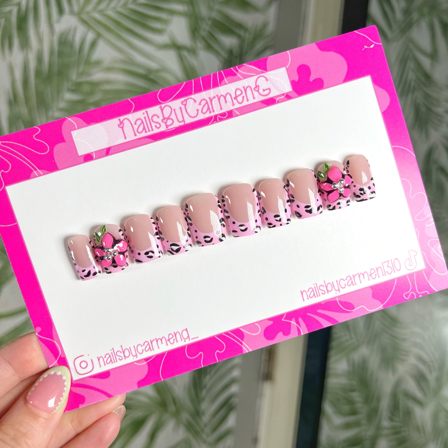 Summer Animal print Acrylic Press on nails