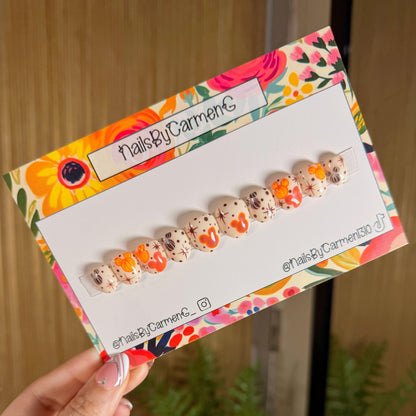 Fall Mickey Acrylic Press On Nails