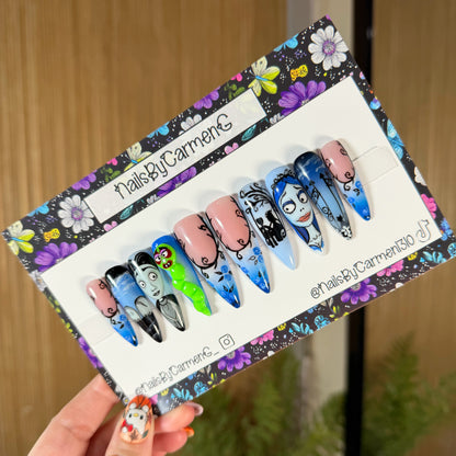 Corpse Bride Acrylic Press on nails
