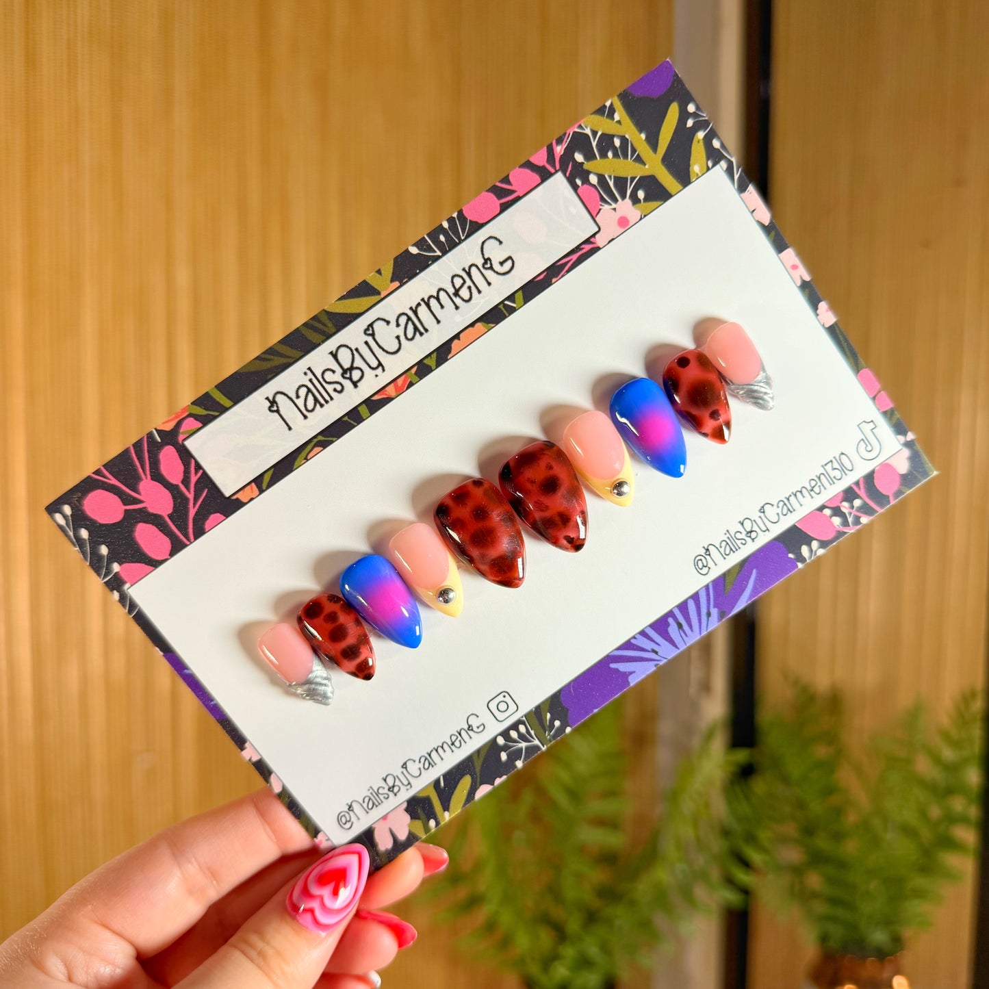 Mix match tortoise Acrylic Press on nails