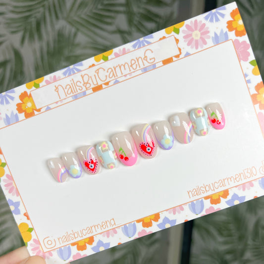 Y2k French Tip Acrylic Press on nail