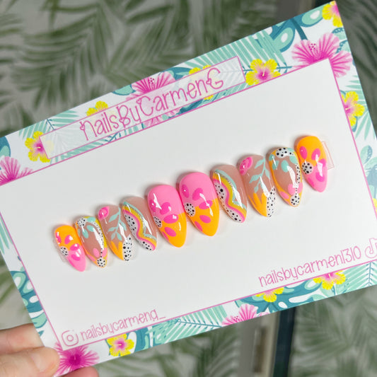 Summer Vibes Acrylic Press on nails