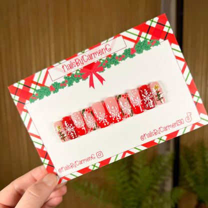 Mistletoe Christmas Press On Nails