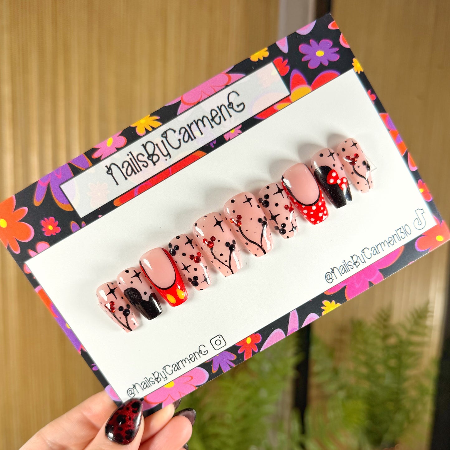 Mickey and Minnie Acrylic Press on nails