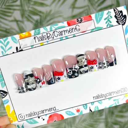 Emo Kitty Acrylic Press on nails