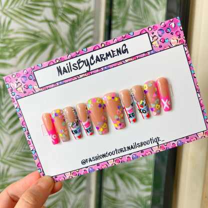 Write me a love note Acrylic Press on nails